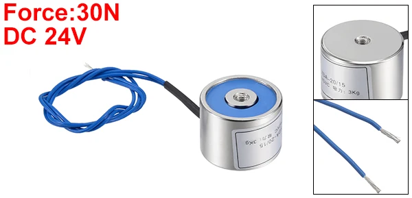 DC 24V 30N Uxcell 400N присасывательный диск электромагнитный подъемник с использованием электромагнита DC 12 V/24 V - Цвет: DC 24V 30N