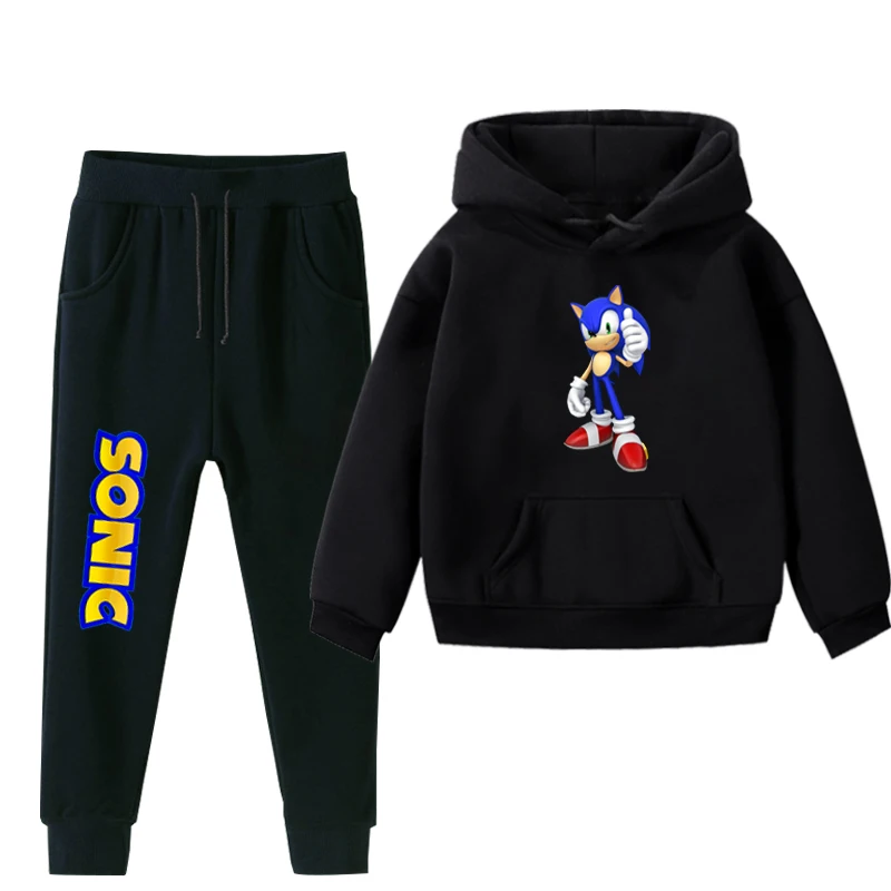

Sonic Print Baby Boy Clothes Children Suits Casual Baby Girl Clothing Sets Suit Sweatshirts+Sports Pants Spring Autumn Kids Set