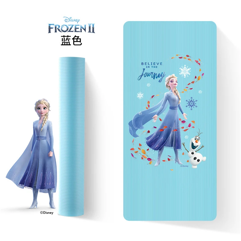 Disney Elsa tapis de Yoga princesse enfants tapis de jeu en caoutchouc naturel résistance au dérapage majeur Portable tapis de Yoga pliable cadeau d'anniversaire