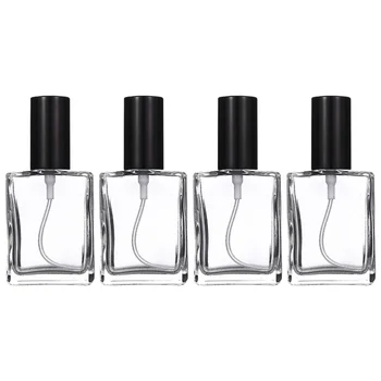 

4 Pcs Spray Bottles 15ml Portable Glass Empty Bottles Liquid Bottles for Men Women Travel
