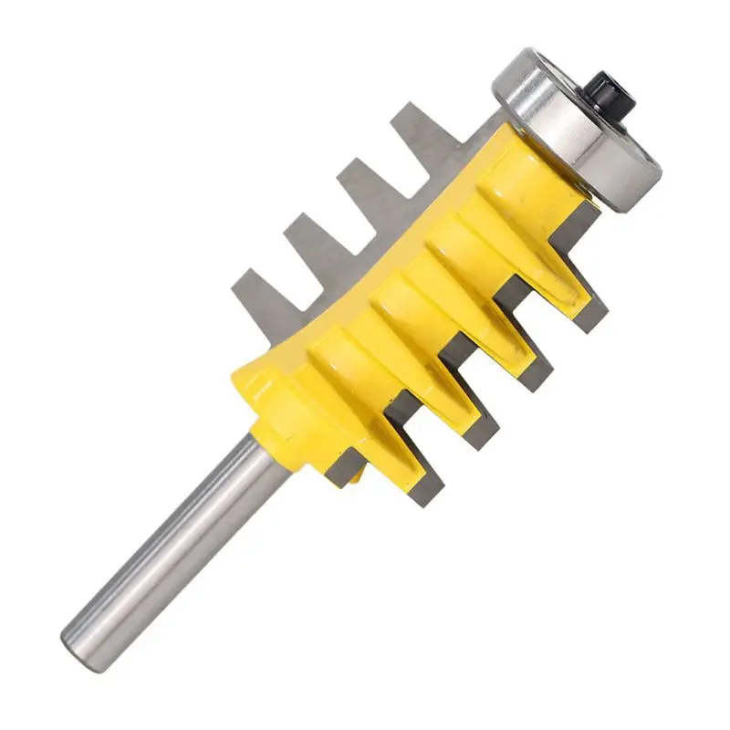 

OOTDTY 8 Shank Rail Reversible Finger Joint Glue Router Bit Cone Tenon Woodwork Wood Cutter Power Tools