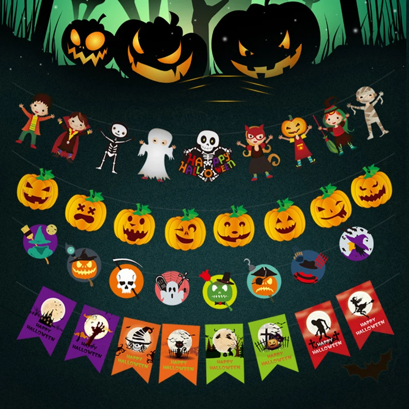 

Halloween Decoration Props Pumpkin Witch Banner Halloween Party Decor Supplies Halloween Accessories Ornaments Crafts For Home
