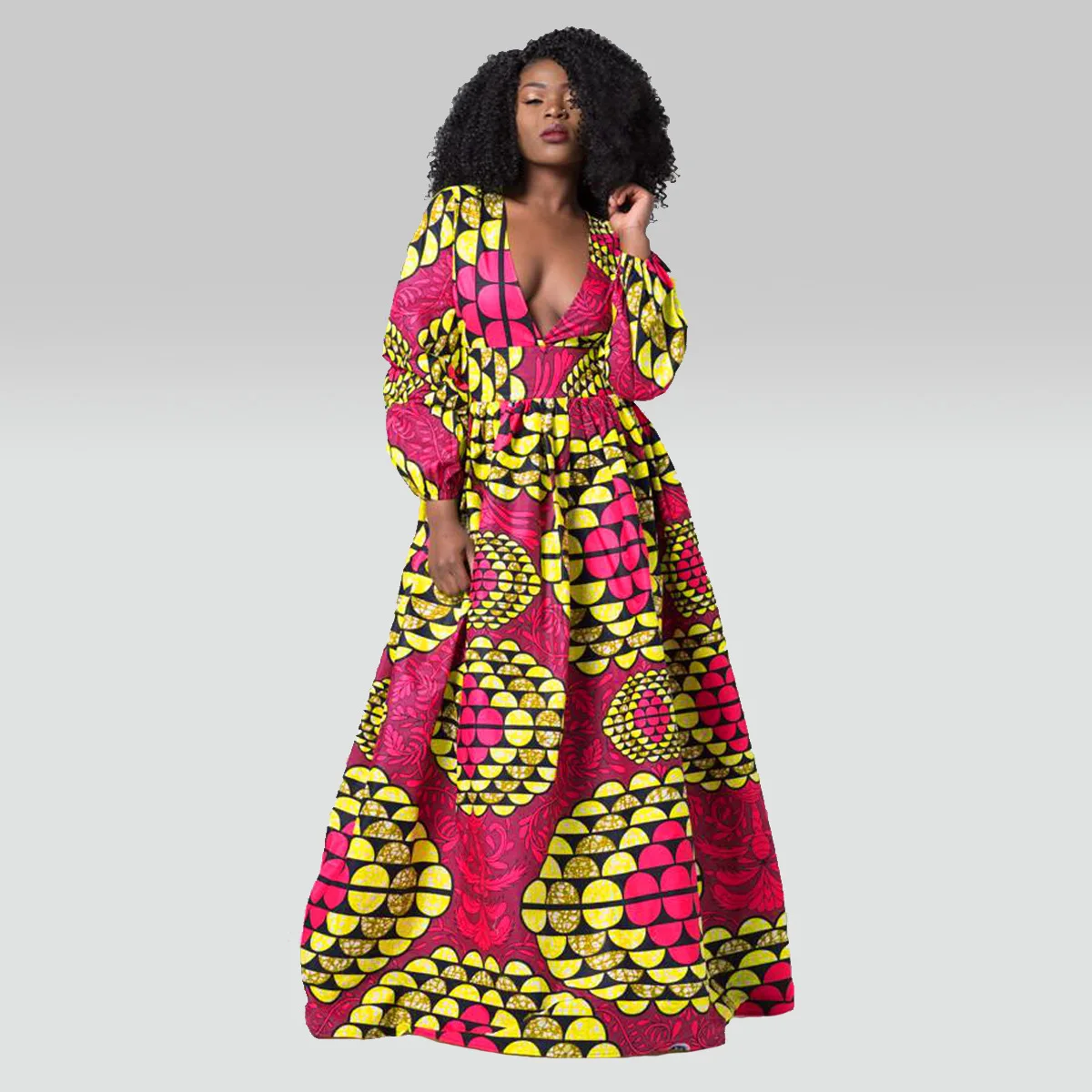 ankara maxi gown