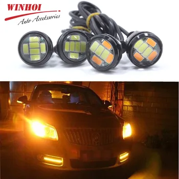 

2pcs 23mm 5630 6smd LED DRL Eagle Eye Bulbs Universal Car Daytime Runing Lights Warning Fog Lights Turn Signal Lamp Waterproof