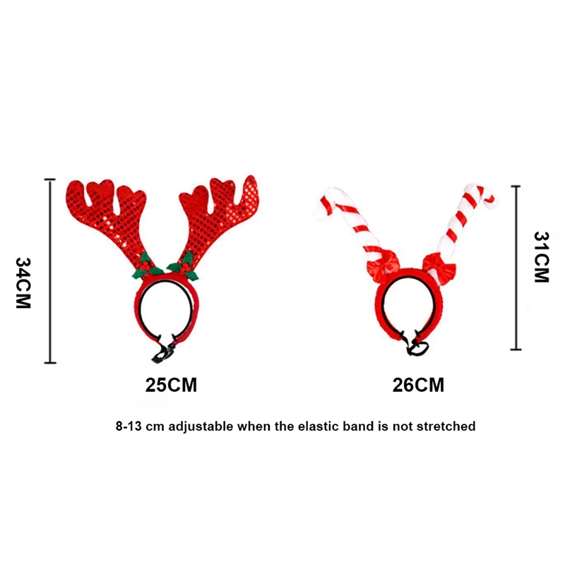 Милая Рождественская повязка на голову для домашних животных, шапка с рогом оленя, костюм для собак, щенков, косплей, вечерние головные уборы, шапки для собак, кошки, Декор