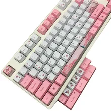 Sakura OEM PBT Keycaps полный набор механическая клавиатура Keycaps PBT краситель-сублимация Keycap GK61 Anne