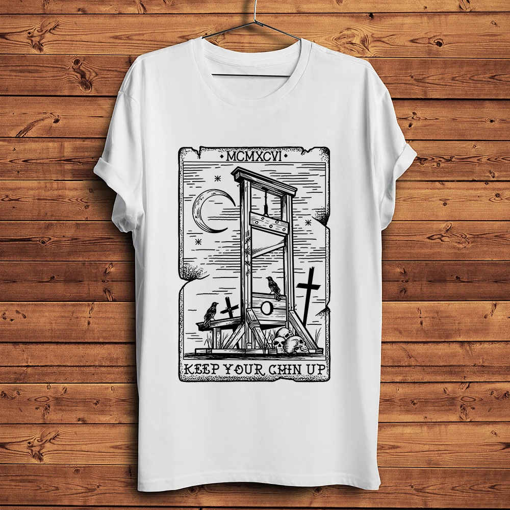 Vintage Guillotine Goth T Shirt Men New White Casual Homme ...