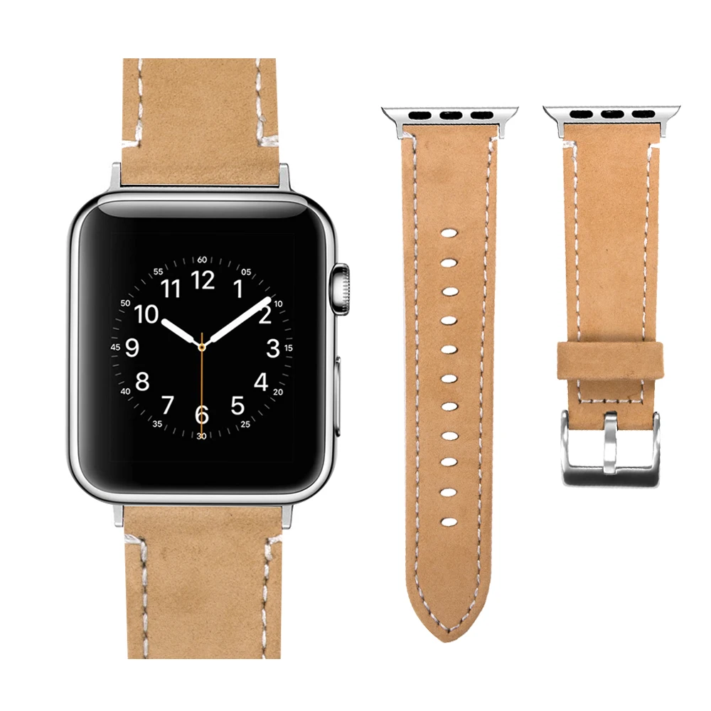 Joyozy часы аксессуары кожаный ремешок для apple Watch 4/3/2/1 сменный ремешок для apple watch, ремешок 38 мм/40 мм/42 мм/44 мм