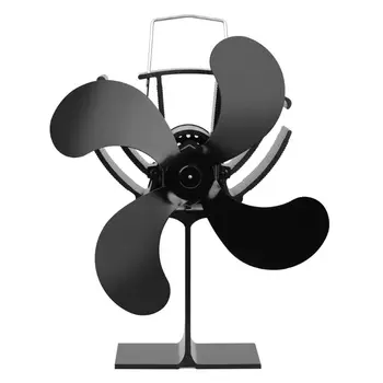 

1000RPM Silent 4 Blade Stove Fan Fireplace Fire Heat Powered Saving Efficient