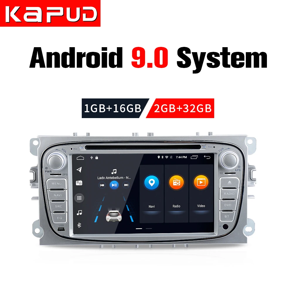 

Kapud 2 Din 7" Android 9.0 Quad Core Car DVD PlayerWifi Car Radio DSP DVR For Ford /Focus Mondeo/S-MAX/Mondeo/C-MAX/Galaxy
