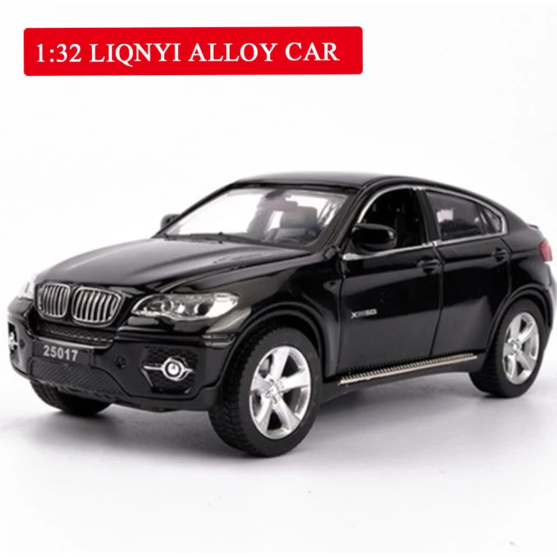 

1:32 X6 SUV Coupe Simulation Toy Vehicles Model Alloy Pull Back Children Toys Genuine License Collection Kids Gift Off-Road Car