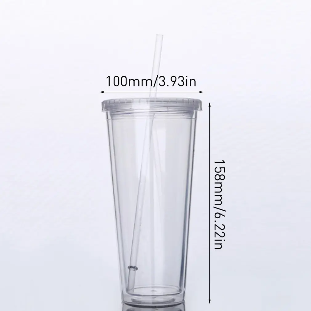 450 мл дорожная портативная чашка с соломинкой Спортивная из пластика для фруктов сока бутылка для воды герметичная чашка двухслойная пластиковая