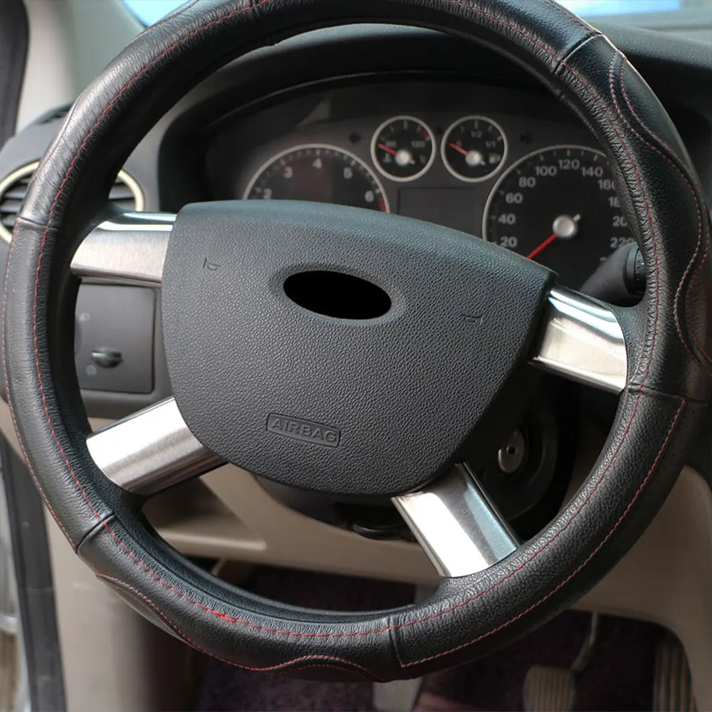 

Daefar 4Pcs ABS Chrome Car Steering Wheel Decoration Cover Trim Frame for Ford Focus 2 MK2 2005 - 2013 Accessories