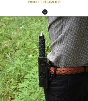 

Portable Universal 360 Degree Rotation Gas Baton Case Holster Self Defense Safety Outdoor EDC tool Black weapon Holder scabbard