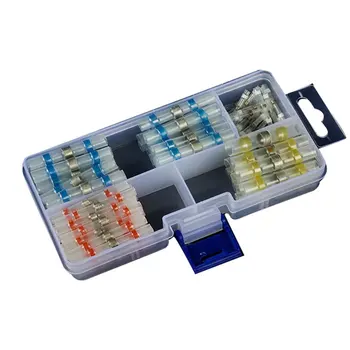 

50/100Pcs Waterproof Butt Connectors Electrical Wire Connectors Insulated Solder Sleeve Tube Heat Shrink Sorder Terminal