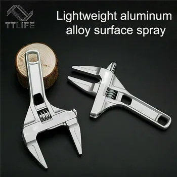 

TTLIFE 16-68MM Adjustable Large Openings Spanner Short Handle Shank Bathroom Wrench Head Depth for Narrow Space Repair Tool Pipe