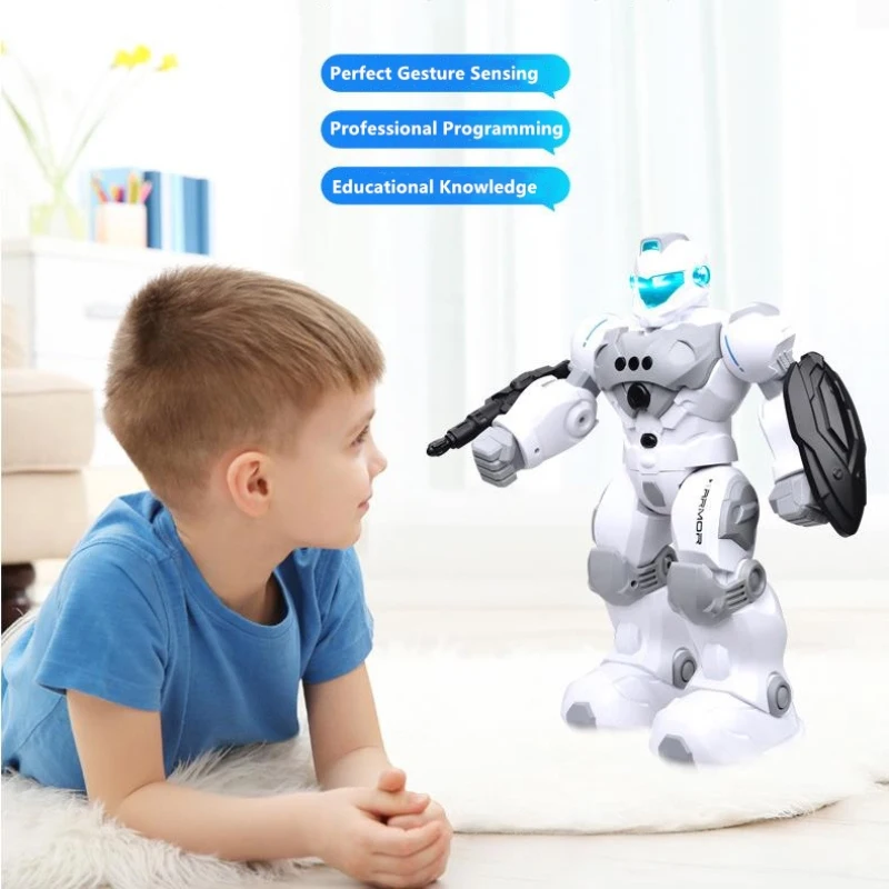 Smart Electric Remote Control Robot Gesture Sensing Programming Walk Glide Switch Fire Bullet Auto Demo Sing&Dance RC Robot Toy 6