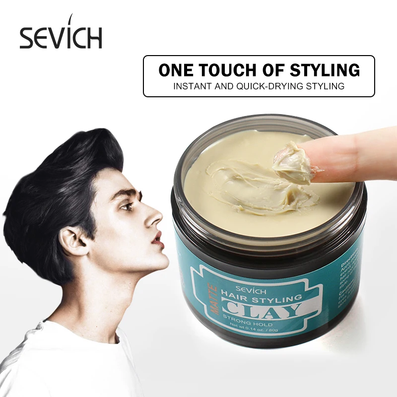 Sevich Matte Strong Hold Hair Styling Clay Gel for Men Hairstyles Wax Matte Finished Molding Cream Natural Styling Hair Clay 3