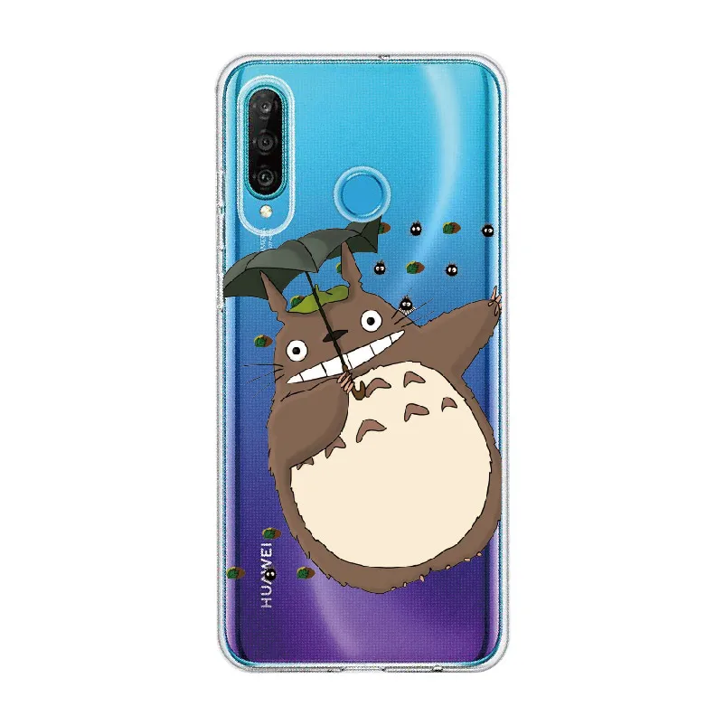 Totoro спиральный Ghibli Kaonashi для huawei Honor mate 10 20 Nova P20 P30 P умный мягкий тонкий защитный прозрачный чехол из ТПУ - Цвет: 3