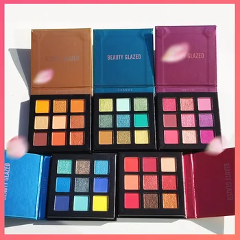

Beauty Glazed 9 Colors Velvet Matte Eyeshadow Shining Glitter Pigment Eye Shadow Pallete Eye Makeup Palette Maquillage TSLM1