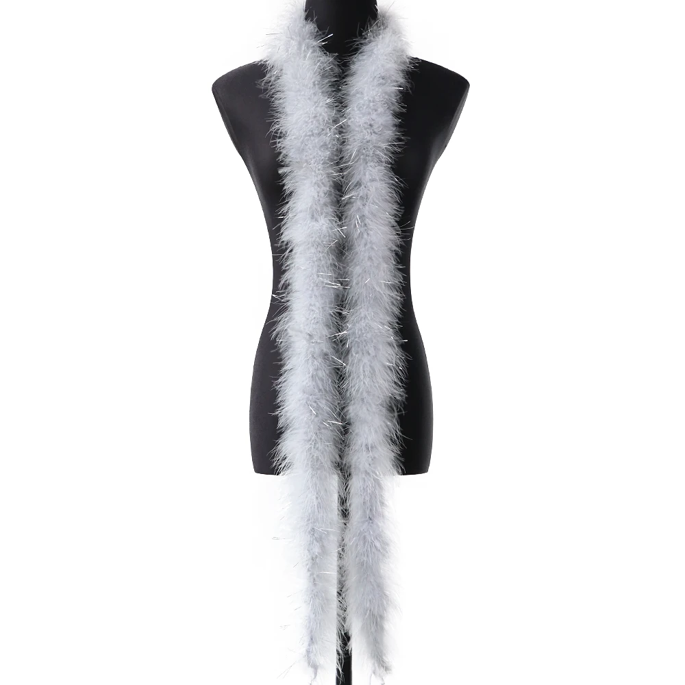 Boa En Plumes Naturelles De 2 Mètres - Doux Et Coloré Pour Déguisement, Danse, Mariage, Cosplay (11 Couleurs Disponibles)