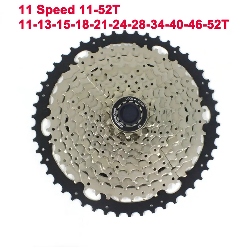 RACEWORK 10/11 Скорость кассетного горный велосипед широкий соотношение MTB велосипеда маховик 11-50/52T велосипед Кассета звездочки для SHIMANO SRAM - Цвет: 11S 11-52T