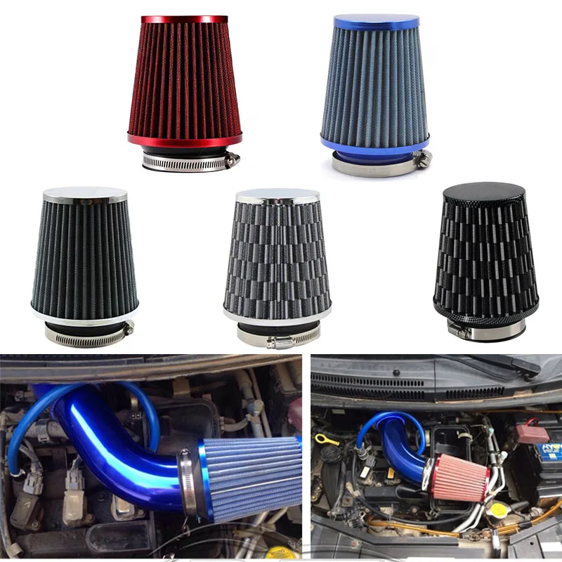 Universal Air filter 76mm 3 Inch High Flow Car Cold Intake Filter Aluminum Induction Hose Pipe mushroom head | Автомобили и