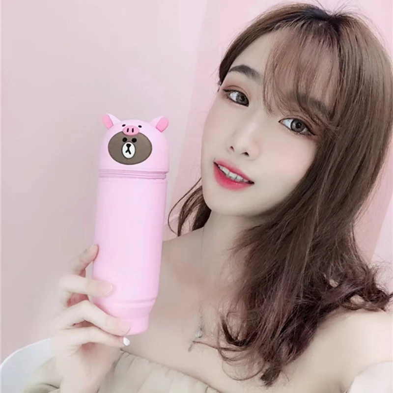 

Waterproof Silicone Ms Cosmetic Bags Travel Clear Wash Organizer Pouch Beauty Makeup Box Cute School Supplier Long Pencil Case
