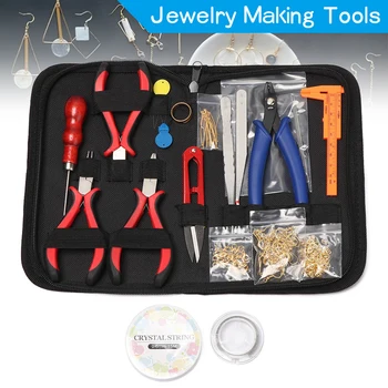 

Ewelry Making Material Canvas Bag Mini Cutter Jewelry Pliers Round Nose Pliers Craft Kits Tools For DIY Making Beading High Qual