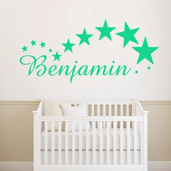 

Custom Name Star Wall Stickers Personalized Creative vinyl Stickers Art Decals 3917