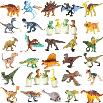 

Simulated Solid Dinosaur Model Set Jurassic Dinosaur Toys Velociraptor Tyrannosaurus Rex Triceratops Action Figures