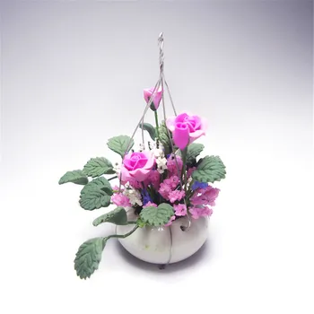 

1:12 Dollhouse Miniature Scene Model Potted Plant Pretend Play Toy Play Furniture Toy Doll House Accessories Miniature Room