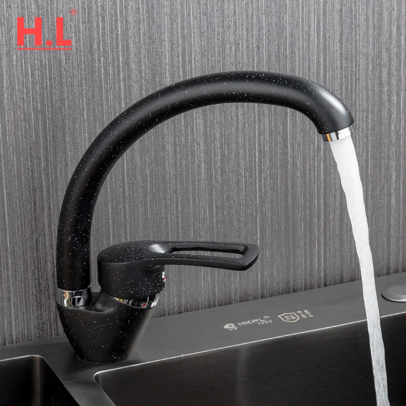 

Brass Black flexible Kitchen Sink Faucet Hot And Cold Water filter Mixer Faucets Single Handle Swivel Spout Kitchen Water Faucet