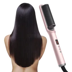 2021 New Curly Hair Does Not Hurt Hair LCD Fluffy Widened Automatic Wet and Dry Smooth Straight Comb