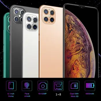 

New I12Pro 1Gb+8Gb Smartphone Android 6.1 Dual Sim Mobile Cell Phone Unlocked 3G Cellphone Full Screen