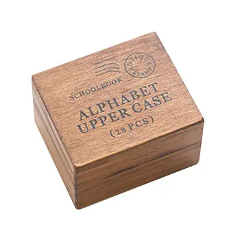 

28Pcs/Set Vintage English Letters Alphabet Seals Stamps Diary Scrapbooking photo Album Decor retro wood Stamp