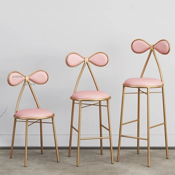 

Nordic Style Bar Chairs Iron Bow Bar Chair Bar Stools Modern Minimalist High Stool High Chair Furniture American Dressing Chair