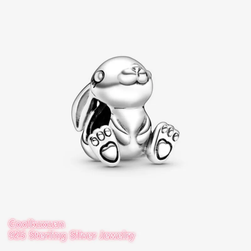 

Spring 100% Original 925 Sterling Silver Nini the Rabbit Charm beads Fits Brand bracelets Jewelry Making