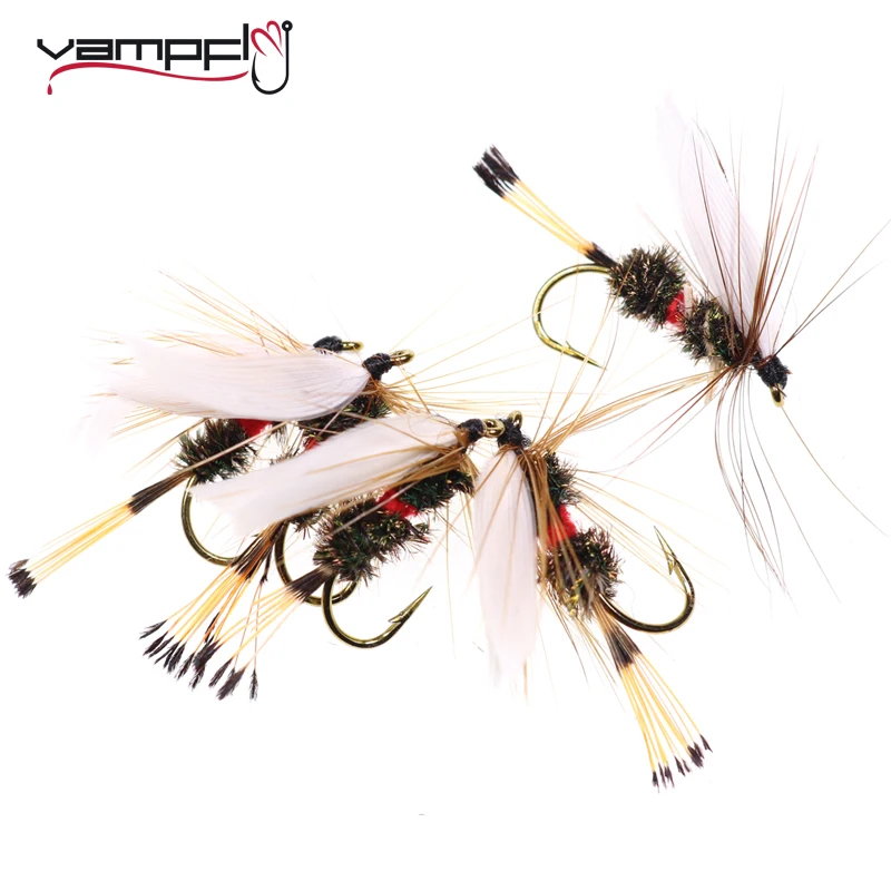 Vampfly 10pcs/pack #10 Fly Fishing Lure Royal Coachman Dry Flies For Trout Greyling Char Fishing Bait Lure