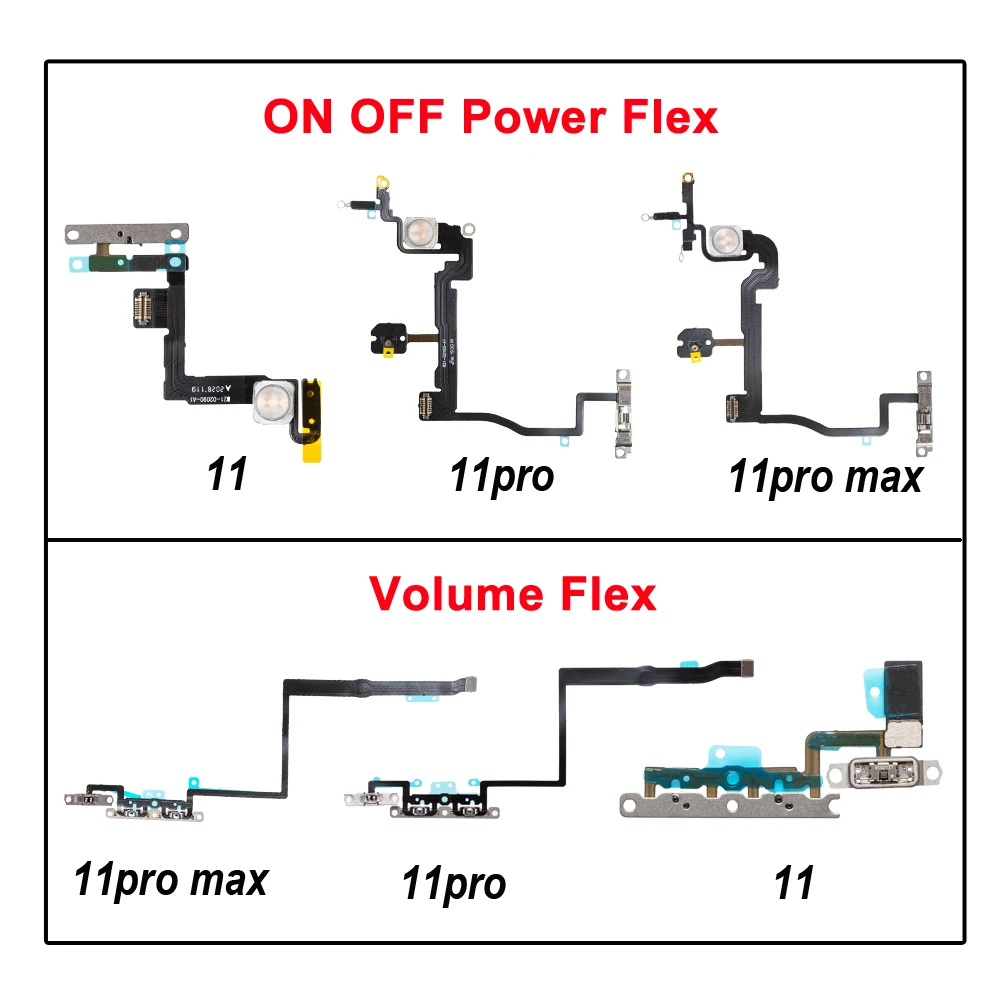 Volume Power Button Flex Cable Iphone X Iphone 11 Pro Max Power Button Flex Mobile Phone