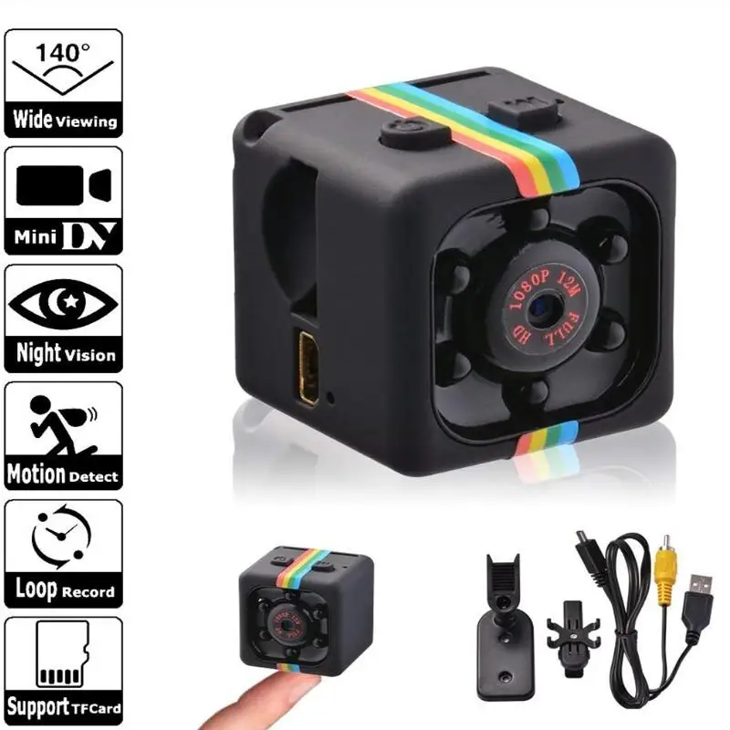 

SQ11 Mini Camera Small Cam Night Vision Sensor Camcorder Micro Video Camera DVR DV Motion Recorder Camcorder 3 Color Camera