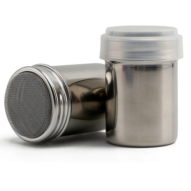 

Stainless Steel Chocolate Shaker Icing Sugar Powder Cocoa Flour Coffee Sifter Freeshipping