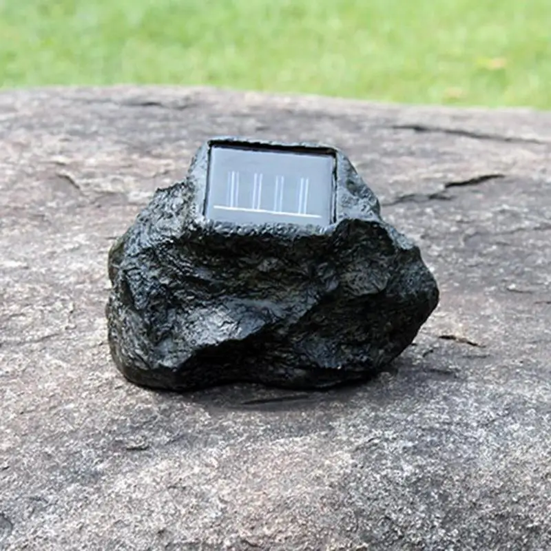 Открытый 4LED Солнечный имитационный камень Газон лампа водонепроницаемый сад декоративный светильник ручной работы креативный имитирующий внешний вид