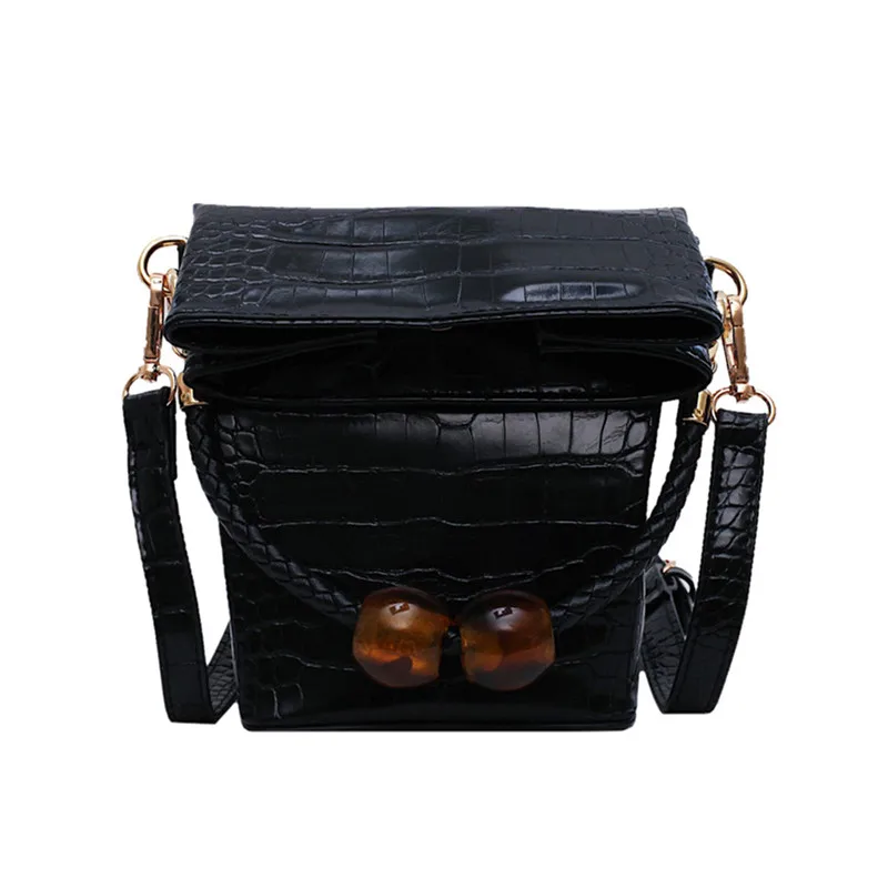 

Alligator Pattern Pu Leather Cross body Bags For Women 2019 New Totes With Beading Handle Mini Shoulder Messenger Bag Purses #40