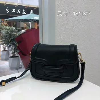 

2020 New Women's Bag Retro Insert Buckle Saddle Small Square Bag Versatile Single Shoulder Messenger Bag Trend