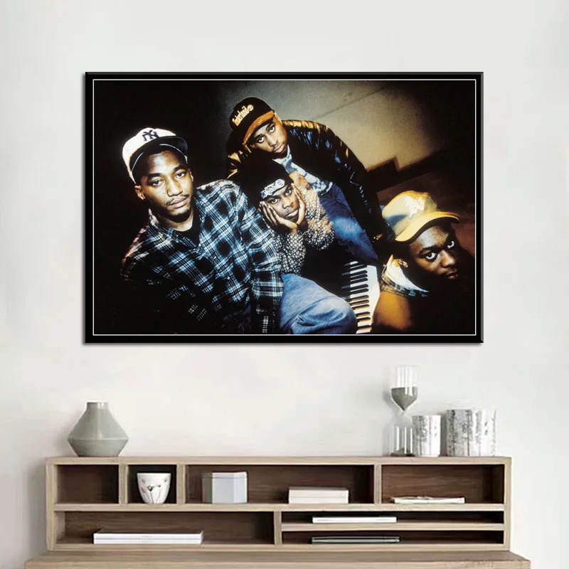 

P803 Tribe Called Quest Hip Hop Music Group Rap Star Art Painting Silk Canvas Poster Wall Home Decor