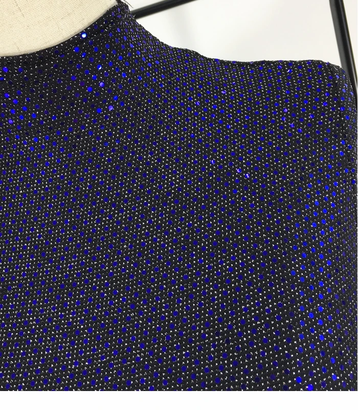 Вышивка бисером Стразы бриллианты сверление длинный рукав блесток тонкая футболка Топ женские модные вечерние осенние женские однотонные