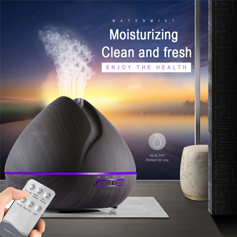 Remote Control Air Humidifier Home Ultrasonic Essential Oil Diffuser