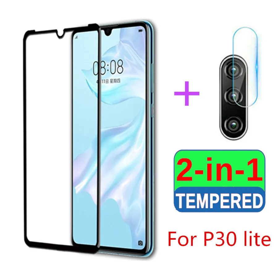 2в1 P30Lite Защита экрана для huawei P30 Lite закаленное стекло P 30 горит 30p светильник с