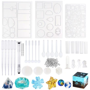 

Casting Silicon Molds Kit for Ball Mountain Molds Resin Pendant Jewelry Making DIY Craft with Jellyfish Model